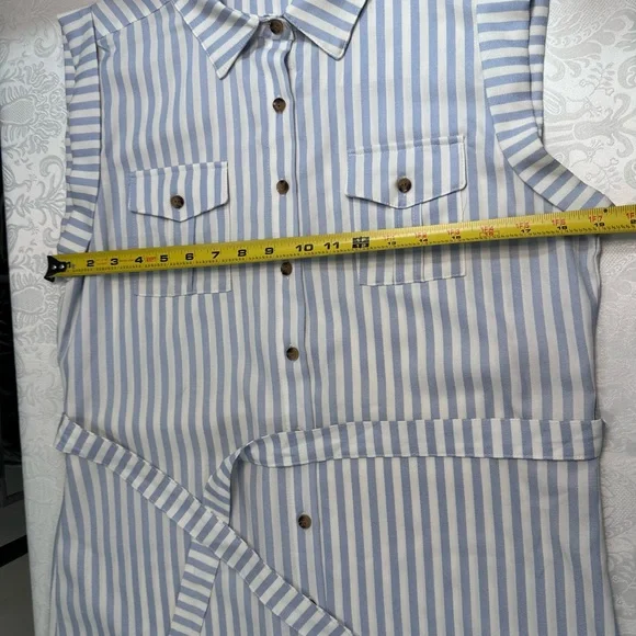 bishop + young White and Blue Tie Front Sundress - Picture 4 of 11